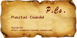 Pusztai Csanád névjegykártya